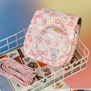 Étui pour appareil photo Fuji <span class=keywords><strong>Instax</strong></span> <span class=keywords><strong>Mini</strong></span> 12/<span class=keywords><strong>11</strong></span>/8/9, sac en cuir PU avec poche et bandoulière réglable - Product Image 1