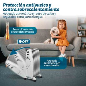 Radiateur électrique Grunkel 1500W avec roulettes pour usage domestique - Product Image 4