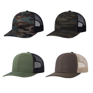 Topi Richardson 112 berkualitas tinggi dengan Logo bordir kustom tambalan kulit jaring kosong polos pria topi Trucker jepret kembali - Product Image 2