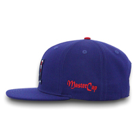 Pengiriman cepat topi bordir 6 Panel pola bordir Amerika Serikat topi Visor datar bulat kain campuran wol topi luar ruangan modis