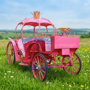 Meilleur Prix Carrosse de Mariage Électrique Rose Citrouille pour Princesse, Luxe, pour Mariage et Visites Touristiques - Product Image 5