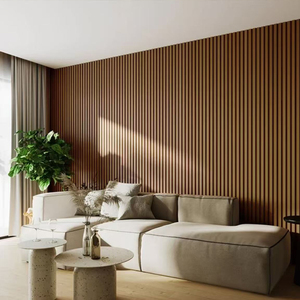 Revêtement mural extérieur en WPC, panneau cannelé moderne, imperméable, écologique, installation par clipsage pour la décoration <span class=keywords><strong>de</strong></span> jardin et <span class=keywords><strong>de</strong></span> parc - Product Image 1