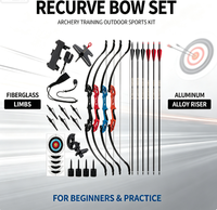 Meilleure Vente : Kit de Tir à l'Arc pour Débutants avec Arc Recurve en Métal, Ensemble d'Arbalètes et Flèches Démontables, Équipement de Tir à 30-40 lb