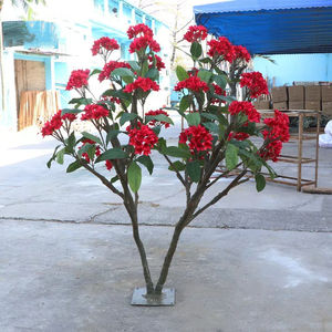 Fleur Rouge Artificielle Géante <span class=keywords><strong>Frangipanier</strong></span> Arbre à Fleurs pour l'Extérieur Hôtel Paysage Simulation Slik Arbre à Magnolia Rouge <span class=keywords><strong>Artificiel</strong></span> - Product Image 5