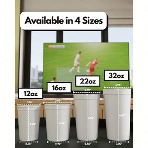 Gobelets de stade personnalisés bleu marine et noir sans BPA, 24 oz, en matériau recyclé numérique, promotionnels, pour le sport, les enfants et l'été – Vente en gros - Product Image 4