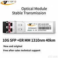 YTOPTO/OEM ERC 10G SFP+ SMF Modul Optik 3KM/10KM/40KM/60KM/80KM Kompatibel dengan Mikrotik Cisco Dell H3C, Bersertifikasi CE FCC ROHS