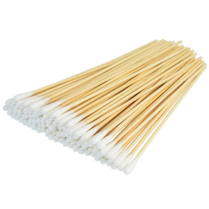 Hisopos de Algodón Largos Bonson de 15 cm con Punta Redonda de Bambú, Desechables, para Maquillaje, Limpieza Industrial - Product Image 2