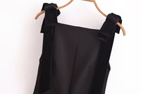 MYST & ZA vêtements pour femmes 2024 automne et hiver nouvelle mode rétro velours nœud décoration col droit robe courte 9057777