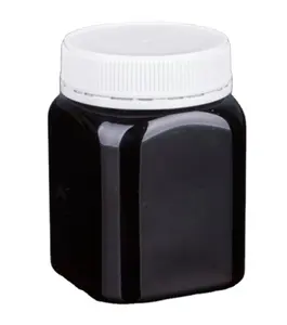 Fournisseur d'usine offrant une bouteille carrée noire brune de 720ml en PET pour les pots d'emballage de poudre de protéine de poudre de soja alimentaire 1000g