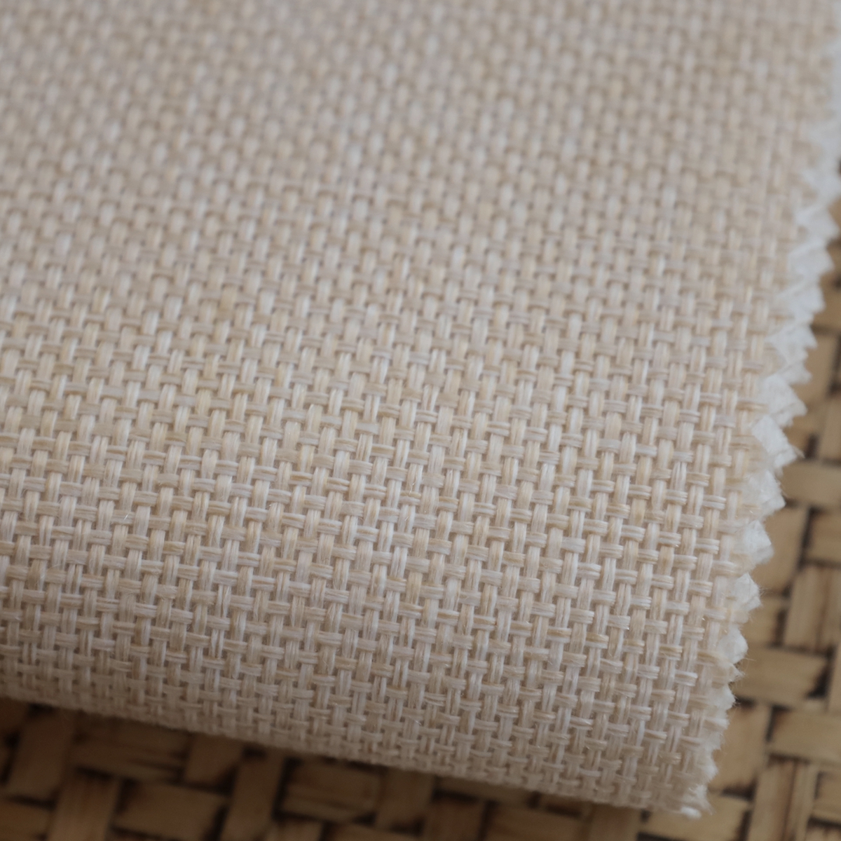 1 ㎡-paille japonaise en lin 22-jaune sable