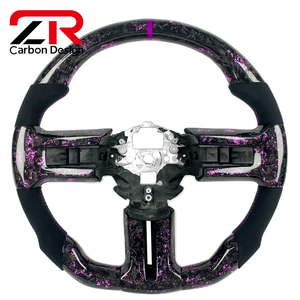 Volante de Carreras LED Personalizado con Fibra de Carbono Forjada, Material Mejorado para Modificación de Automóviles, para <span class=keywords><strong>Ford</strong></span> Mustang GT 2014 <span class=keywords><strong>Shelby</strong></span> - Product Image 1