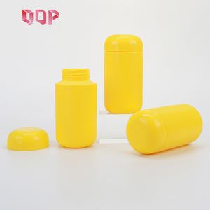 Nouvelle arrivée, bouteille ronde jaune en HDPE de 170 ml, bouteille de complément alimentaire pour soins de santé, bouteille de poudre nutritionnelle avec couvercles - Product Image 3
