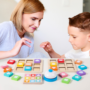 Trẻ Em Montessori Giáo Dục Pk Đồ Chơi Phim Hoạt Hình Hình Dạng Động Vật Kết Hợp Nhận thức Khối Trận Trò Chơi Đồ Chơi Cho Trẻ Em Trai Cô Gái - Product Image 4