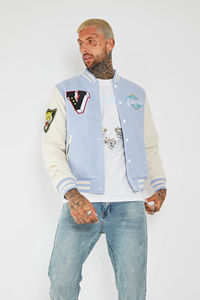 جاكيت فارسيتي فارغ قابل للتخصيص بحجر الراين من مُصنعي DCY للملابس المخصصة، جاكيت رياضي للرجال، جاكيتات فارسيتي رجالية - Product Image 5