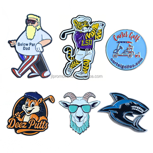 Marcador de Pelota de Golf Personalizado de Hierro con Esmalte Suave, Diseño de Jersey de Hockey y Patín de Hielo, Baño de Plata Negro, Regalo de Recuerdo Personalizado de Fábrica <span class=keywords><strong>para</strong></span> Club de Hockey sobre Hielo - Product Image 3