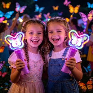 Baguette magique papillon clignotante <span class=keywords><strong>de</strong></span> 8,4 pouces pour enfants, 5 LED, bandes lumineuses néon, jouets LED, cadeaux <span class=keywords><strong>de</strong></span> fête, cadeaux <span class=keywords><strong>de</strong></span> Noël, événements festifs - Product Image 1