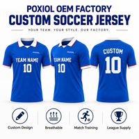 Maillot de football personnalisé OEM – Usine de sublimation – Tenue d'équipe de football rétro à col polo – Respirant – Pour matchs et entraînements – Ligue de district