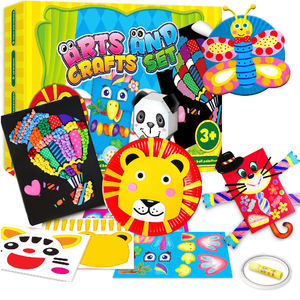 2025 diseños surtidos de animales Zoo Animal <span class=keywords><strong>pasta</strong></span> hecha a mano Diy juguetes platos de papel Kit de arte para guardería niños artes y manualidades Kit - Product Image 5