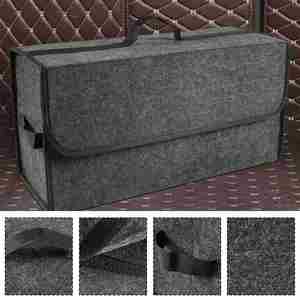 Sac de rangement pliable haute capacité pour voiture, design moderne, en plastique PET, organisateur de coffre, sac de rangement pour voiture - Product Image 6