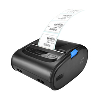 Printer Label Ponsel Portabel 120Mm/Dtk 3 Inci 80Mm Printer Stiker Logistik Gigi Biru Printer Thermal Barcode Genggam