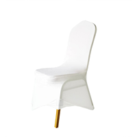 High Elasticity Hot Selling High Quality White Classic Style Durable Eco-Friendly Polyester Spandex Stretch Wedding Chair Covers