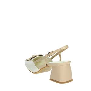 Laura Biagiotti Women's Slingback <b>Pumps</b> Beige 8991 Square Toe Heel - Product Image 2