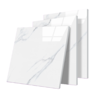 Carreaux de sol en céramique imitation marbre blanc de Foshan 60x60cm, antidérapants, texture moderne imitation pierre, 10mm d'épaisseur, surface brillante pour intérieur
