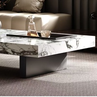 Ensemble de tables basses rectangulaires de luxe modernes pour salon, avec tiroirs, design unique, convertible, multifonctionnel