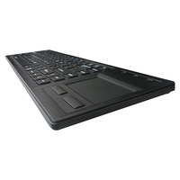 Clavier d'ordinateur industriel robuste en silicone et plastique avec trackball et pavé tactile, clavier de kiosque pour distributeur automatique