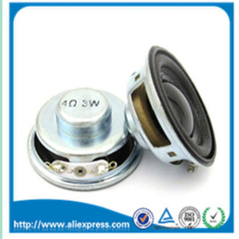 Passive Components High quality miniature rubber amplifier, 2 pieces / batch, 3W, 4R, diameter 4cm, gasket, top flash, horn Ac