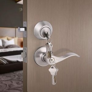Front <strong>Door</strong> Lever Lockset With Single Cylinder Deadbolt Combination Set <strong>Door</strong> <strong>Knob</strong> With Lock and Deadbolt Reversible - Product Image 5