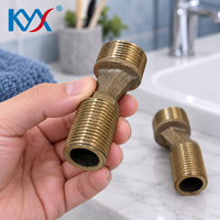 Connecteur coudé allongé en acier inoxydable chromé, filetage 1/2 pouce pour mitigeur de douche