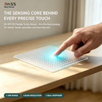 Capteur tactile flexible DS-SF0130 avec surface en silicone souple et sortie I2C/UART