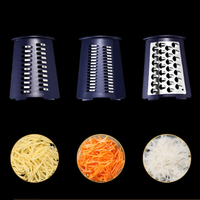Alat Pengolah Makanan Multifungsi 5in1 Manual Rotary, Parutan Keju, Pengiris Sayur Kentang, Pisau Stainless Steel