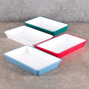 Plateau rectangulaire en mélamine Xiangyuanmei A5 pour aliments cuits et plats froids, présentation commerciale de plats mijotés, canard braisé - Product Image 2