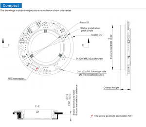 Codificador Magnético de Precisión Serie S, Tipo Hollow, ID 10mm, OD 36mm, Altura 7mm, Multivuelta Repetitiva, 17 bits, Precisión de 0.05 - Product Image 3
