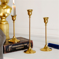 Bougeoirs en or décoration de table de luxe photophore bougeoir en métal cristal pour la décoration intérieure fête mariage pendaison de crémaillère cadeau