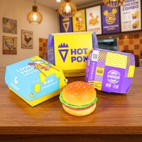 Boîte à frites, hot-dogs, hamburgers, poulet frit, personnalisée, recyclable, de qualité alimentaire, en papier, pour restaurant