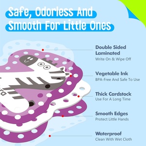 การ์ดตัวอักษรพร้อมเชือกผูก 26 สีสันสดใสสำหรับเด็ก ของเล่นเสริมการเรียนรู้ตัวอักษรและ<span class=keywords><strong>คำ</strong></span><span class=keywords><strong>ศัพท์</strong></span>แบบสองด้านสำหรับเด็กวัยหัดเดินและนักเรียน - Product Image 3