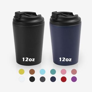 New Biểu Tượng Tùy Chỉnh Đôi Tường Thép Không Gỉ Cách Điện 12 Oz Tái Sử Dụng Rò Rỉ Bằng Chứng Có Thể Tái Chế 12 Oz Du Lịch Cốc Cà Phê Với - Product Image 2