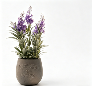 Bouquet de fleurs artificielles réalistes faites à la main, lavande à pointes avec feuilles en forme <span class=keywords><strong>d</strong></span>'épée, pour la <span class=keywords><strong>d</strong></span>écoration de la maison, de mariages, de remises de diplômes et de jardins - Product Image 2