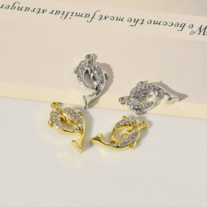 Pisces Pendant Diamond Encrusted Gold <b>Silver</b> <b>Charm</b> For Necklace <b>Bracelet</b> Earrings DIY Jewelry Accessories Unisex Everyday Wear - Product Image 5
