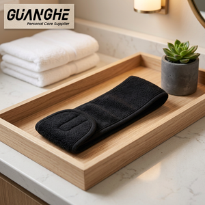 Bandeau en tissu <span class=keywords><strong>anti</strong></span>-dérapant uni <span class=keywords><strong>pour</strong></span> la fabrication en série, avec logo personnalisé, idéal <span class=keywords><strong>pour</strong></span> le lavage du visage matinal à domicile - Product Image 1