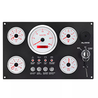 HEMU-BELLA Tableau de bord marin universel 5 jauges 12V/24V étanche IP67 pour yacht, camping-car, bateau
