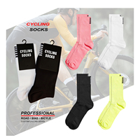 Chaussettes de cyclisme OEM en carbone recyclé, antidérapantes, absorbantes, personnalisables, sans coutures, numériques