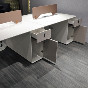 Muebles de oficina <span class=keywords><strong>1</strong></span> 2 juegos Escritorio de oficina moderno de alta calidad Estación de trabajo para el personal - Product Image 4