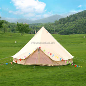 Tente de glamping imperméable de 3m 5m 7m 4m 6m avec trou de poêle, tente familiale de camping, pyramide de <span class=keywords><strong>tipi</strong></span>, tente extérieure en toile de coton, cloche - Product Image 5