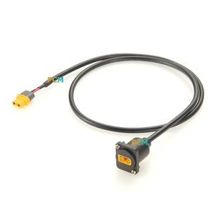 Kabel Panel Mount XT60 Male to Female Seri D 16AWG UL2464 Kabel Ekstensi Daya DC Arus Tinggi untuk Sistem Energi Drone RC EV - Product Image 2