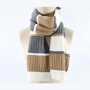 Promotional China Supplier Chunky Acrylic Soft Long Knitted Scarves