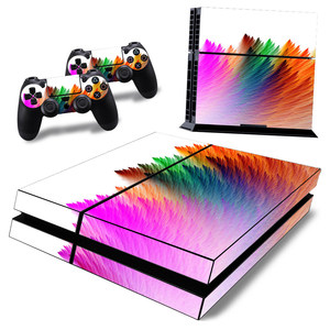 Set de Adhesivos para PlayStation 4 con Diseño de Plumas Arcoíris para Consola y Controles de PS4 Pro Slim - Product Image 1